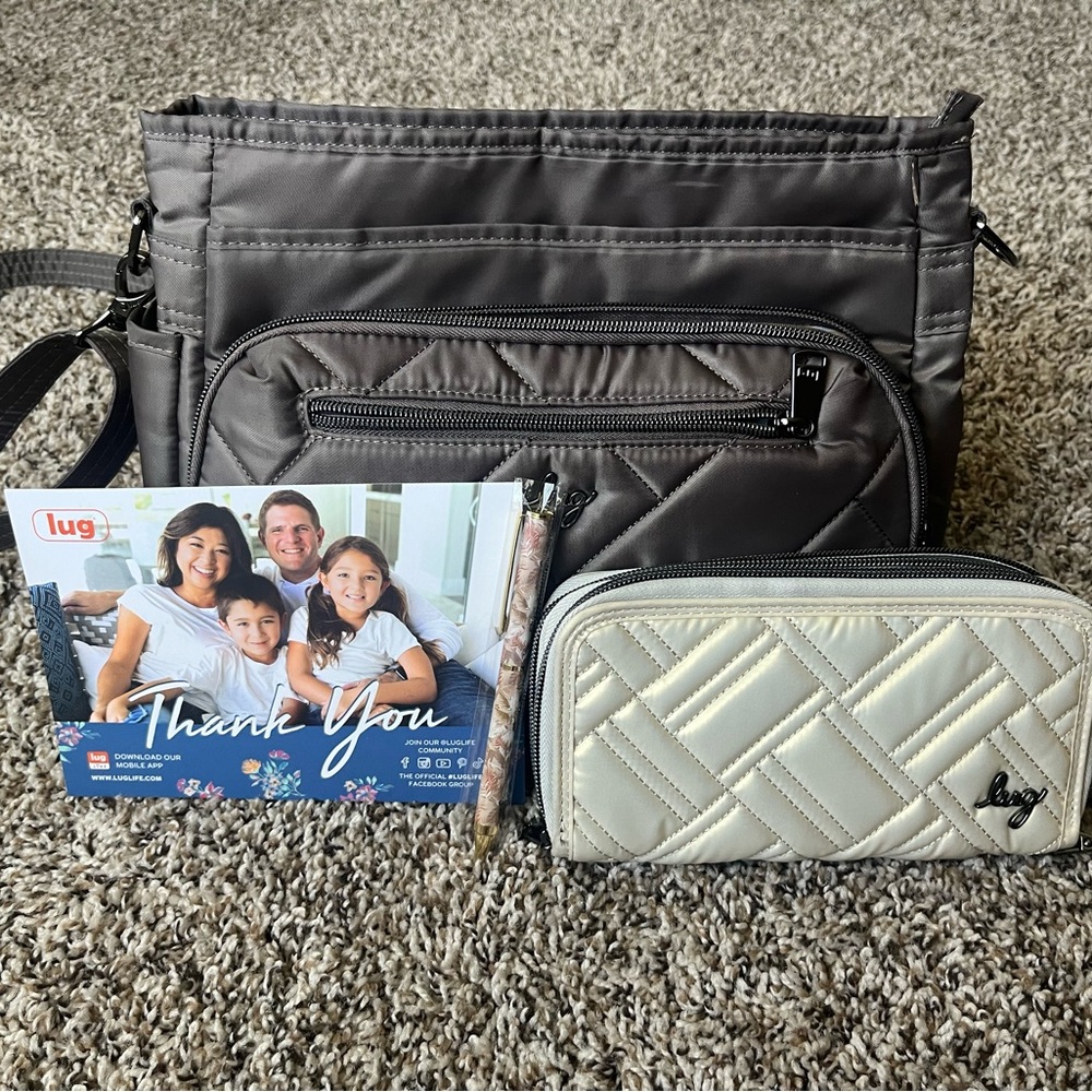 Lug Shimmy Crossbody and Splits XL Wallet Bundle